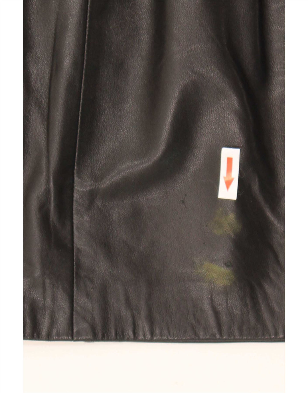 Vintage mujer mini falda de cuero W24 XS negro