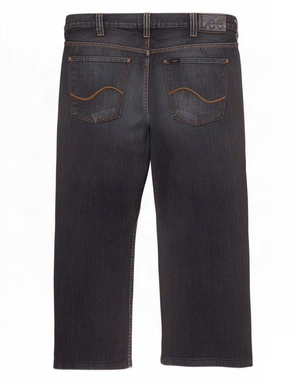 Lee Mens Flint Straight Jeans W38 L28 Navy Blue Cotton