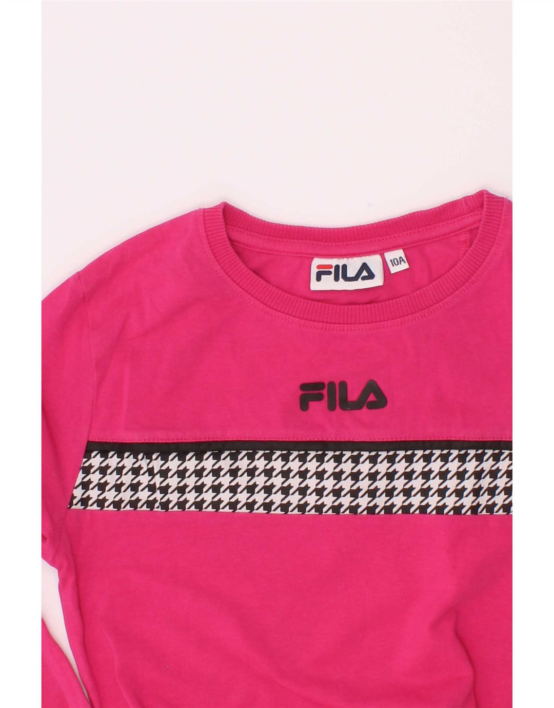 Fila Camiseta Niña Manga Larga 9-10 Años Rosa Pata De Gallo
