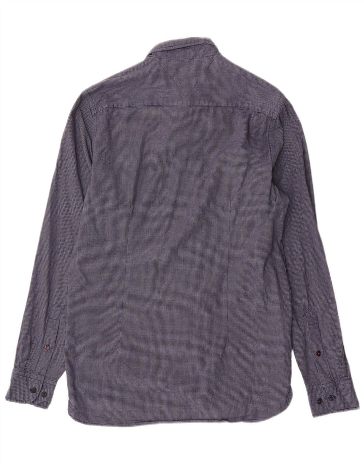 Camisa Tommy Hilfiger Hombre Slim Fit Cuadros Azul Marino Medio