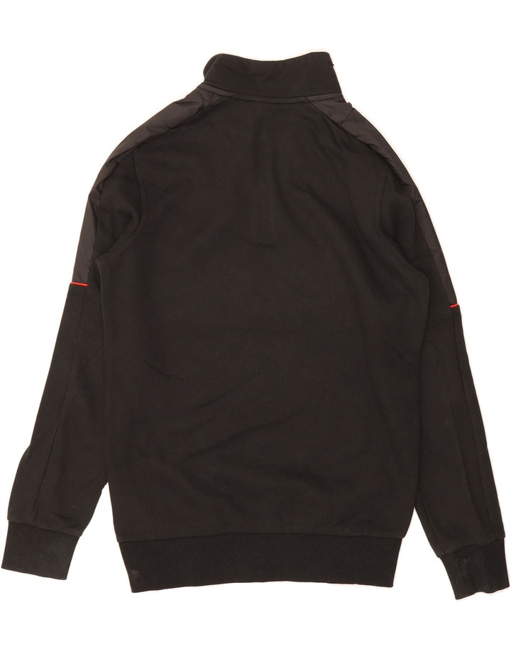 PUMA Mens Zip Neck Sweatshirt Jumper XS Black Cotton Vintage Puma and Second-Hand Puma from Messina Hembry 