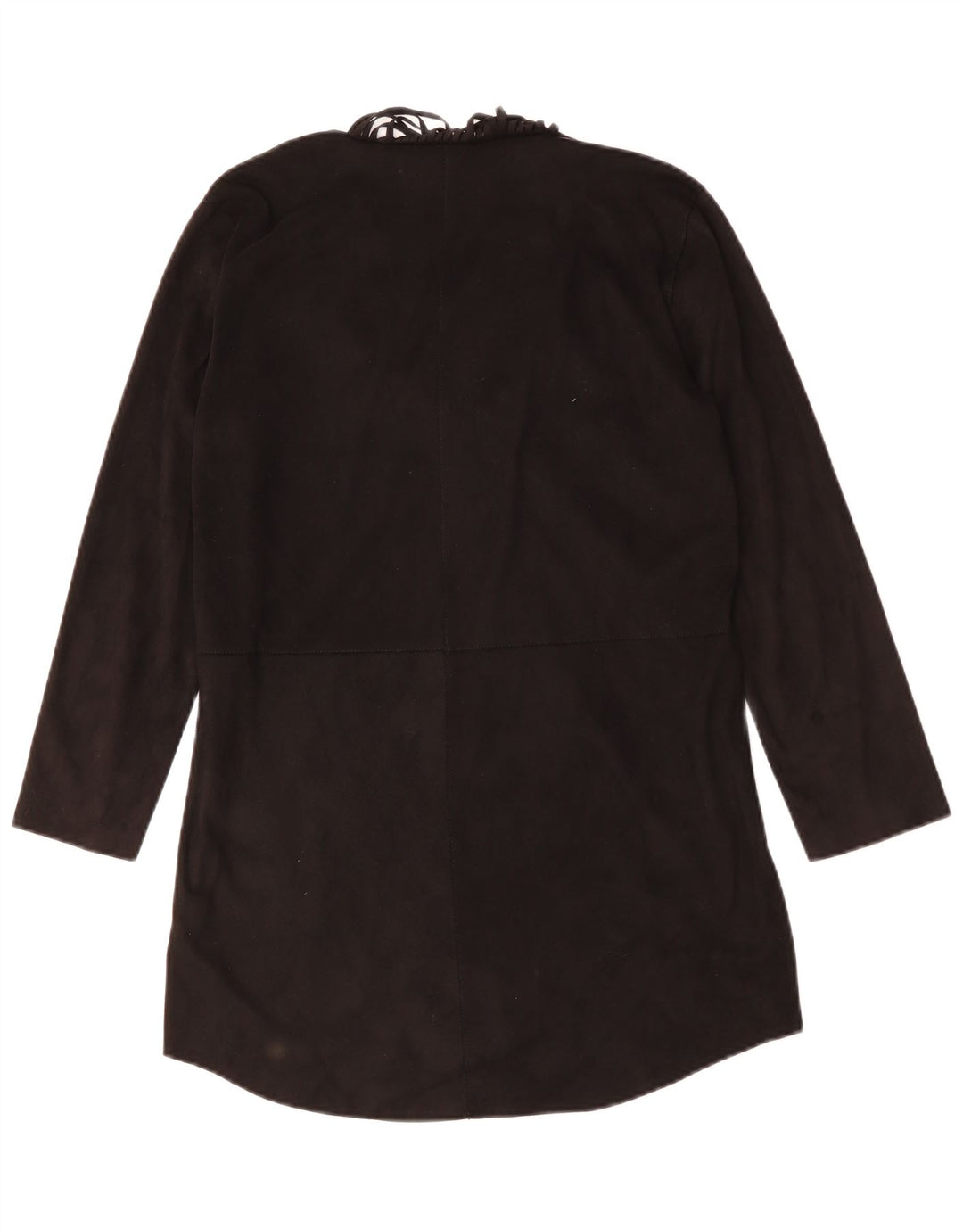 ZARA Vestido Túnica Manga Larga Mujer UK 44 Mediano Negro Poliéster