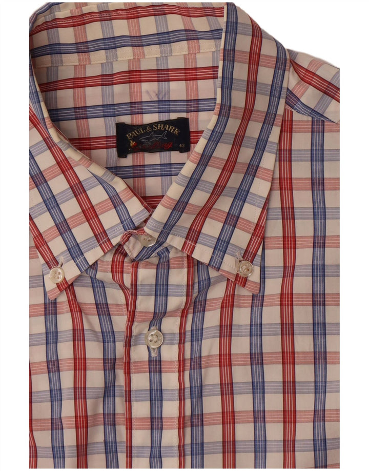 Camisa de manga corta para hombre Paul & Shark Talla 43 XL Cuadros multicolor