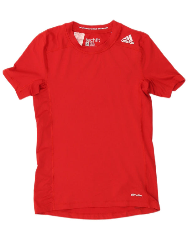 Adidas Chicos Climalite Camiseta Top 13-14 Años Rojo Poliéster