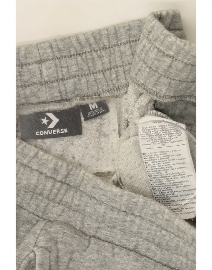 Pantalones cortos deportivos Converse para hombre de algodón moteado gris medio