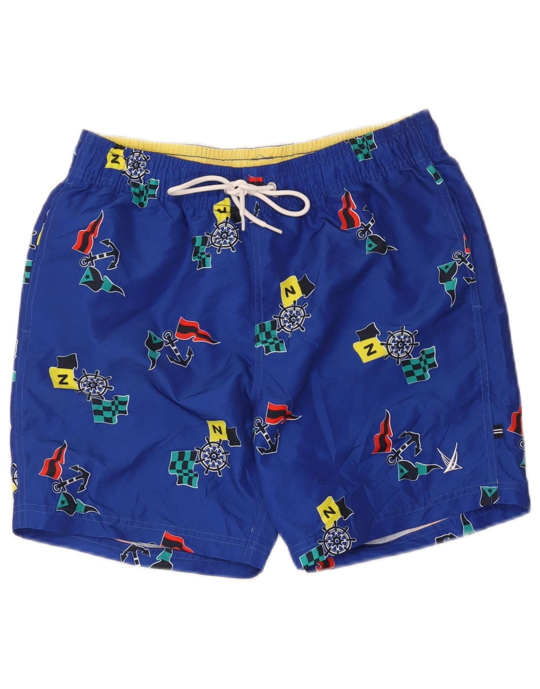 Nautica Bañador con gráfico para hombre, tamaño pequeño, poliéster azul