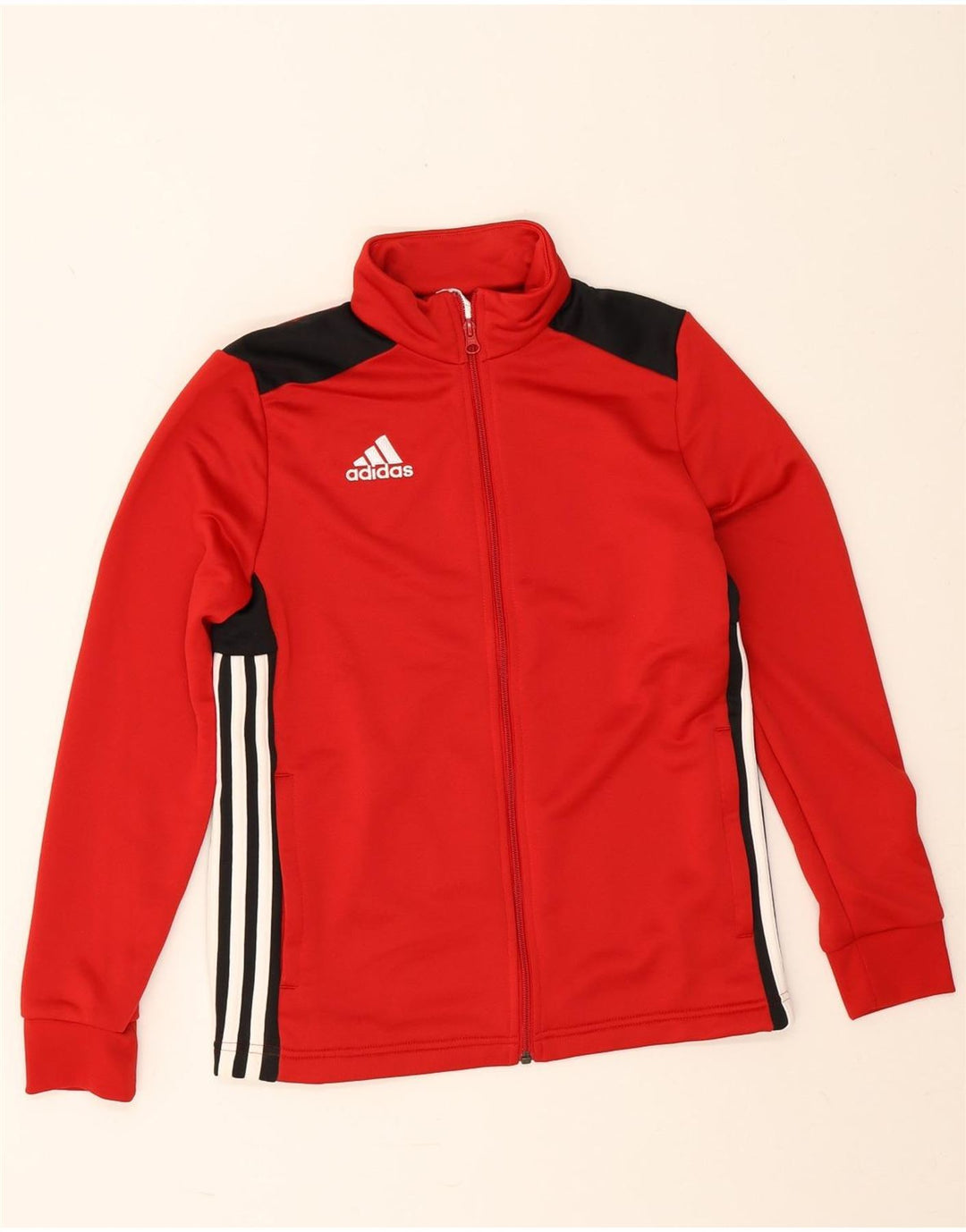 Adidas Chaqueta de chándal para niños 13-14 años Rojo Colorblock Poliéster