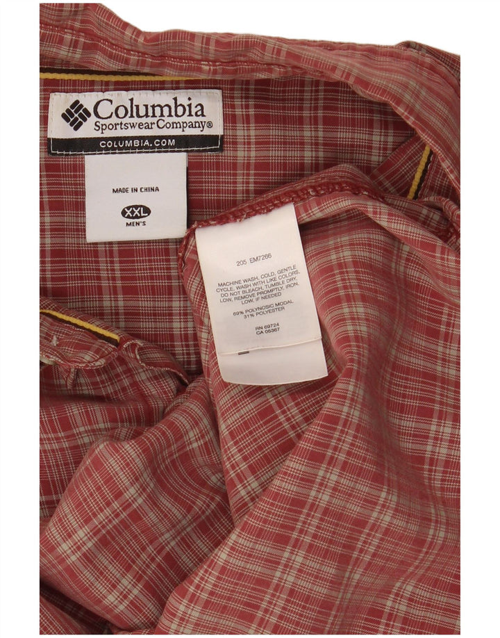 Columbia Camisa a cuadros para hombre 2XL Red Check Modal