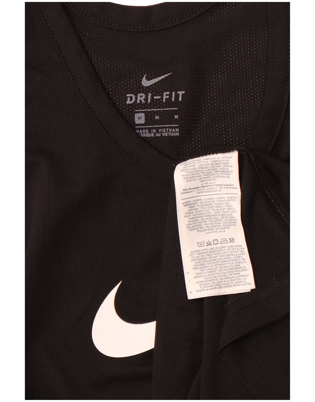 NIKE Mens Dri Fit Graphic Vest Top deportivo de poliéster negro mediano