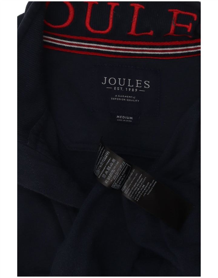 Sudadera Joules Hombre con cuello abotonado y jersey de algodón azul marino mediano