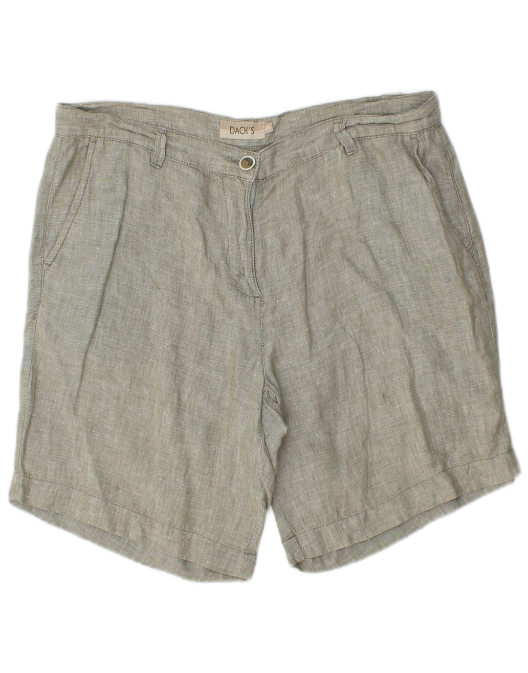 Dack's Pantalones cortos chinos para mujer IT 46 Large W32 Grey Linen