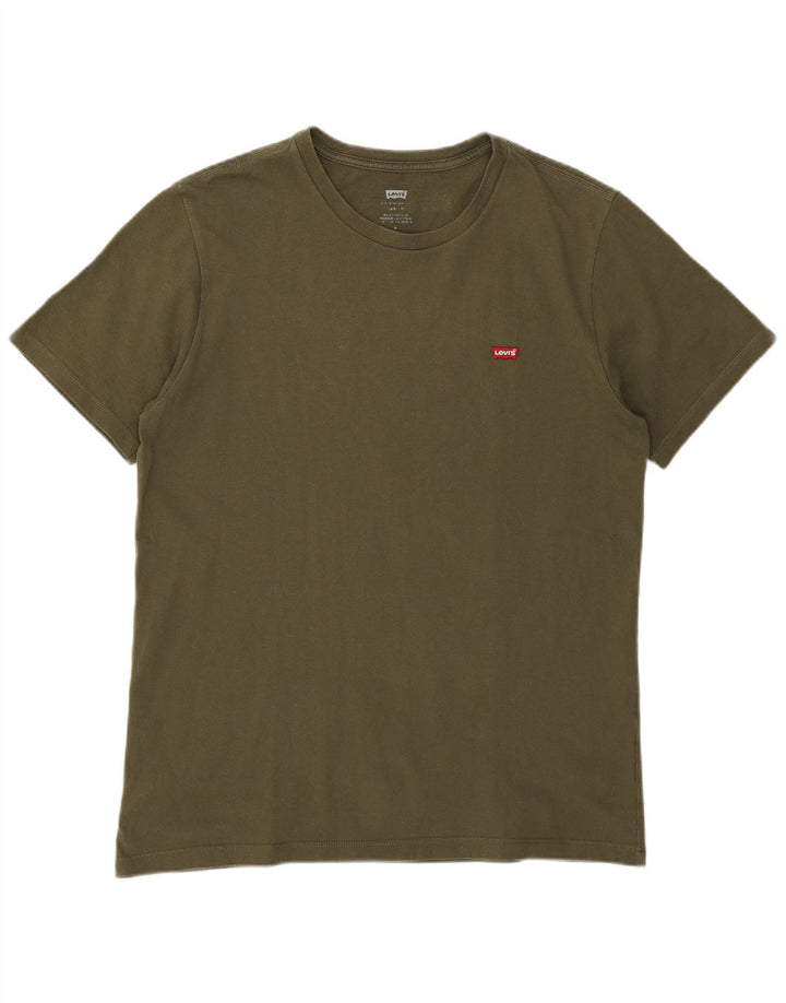 Levi's Camiseta gráfica para hombre Top Medium Khaki
