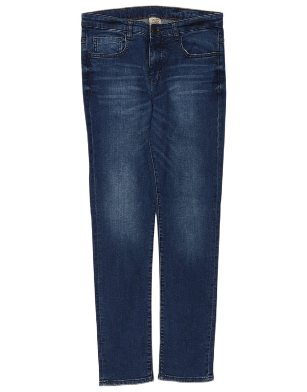 Zara Vaqueros Slim para Niños 13-14 Años W28 L29 Algodón Azul