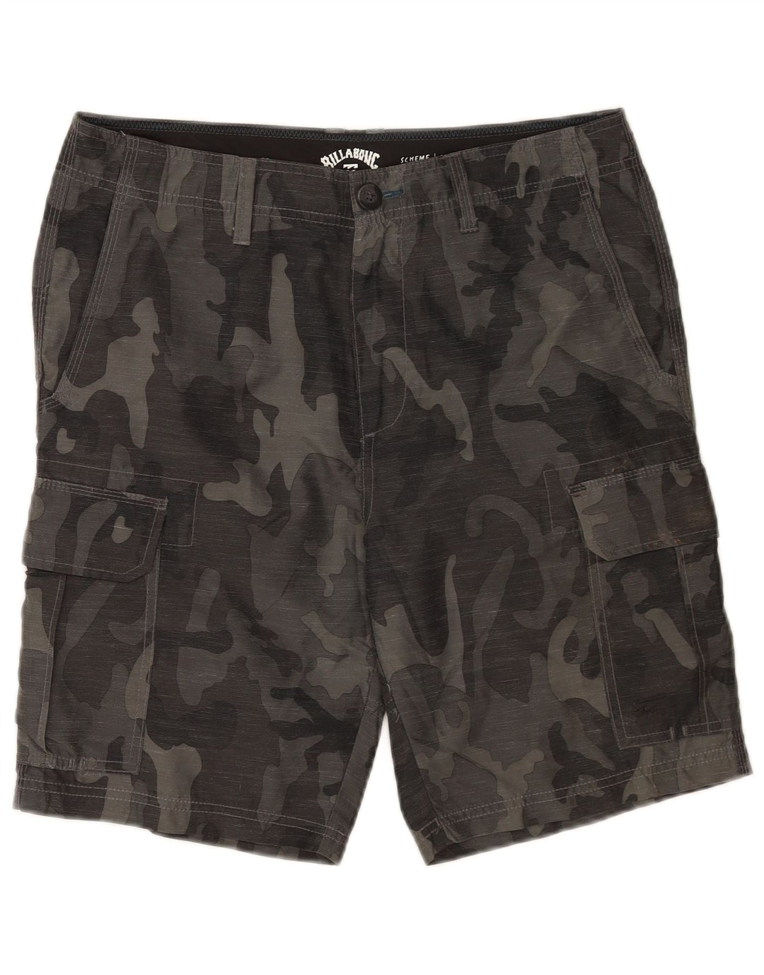 Pantalones cortos cargo Billabong para hombre W32 camuflaje gris medio
