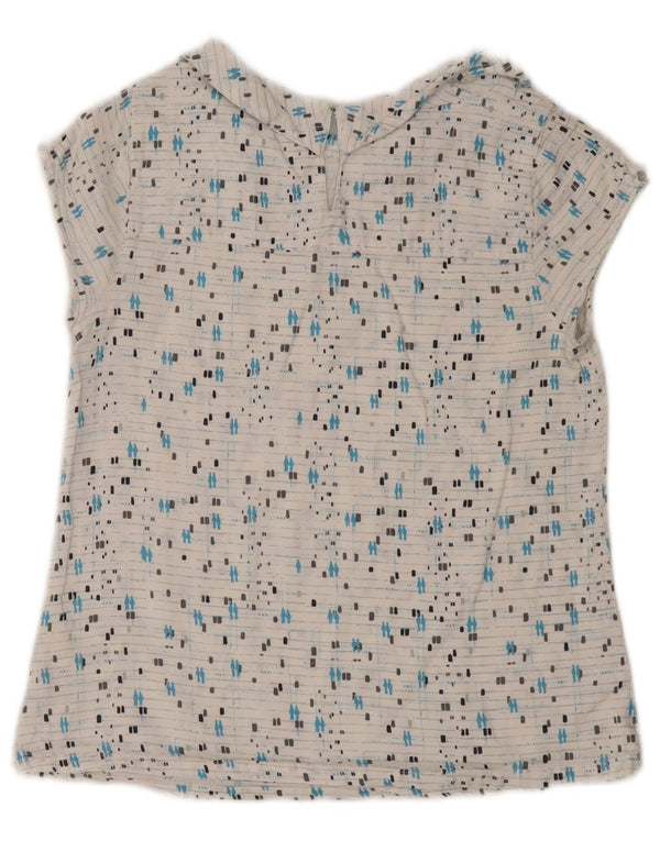 Blusa para mujer de White Stuff, talla 8, talla pequeña, de algodón geométrico