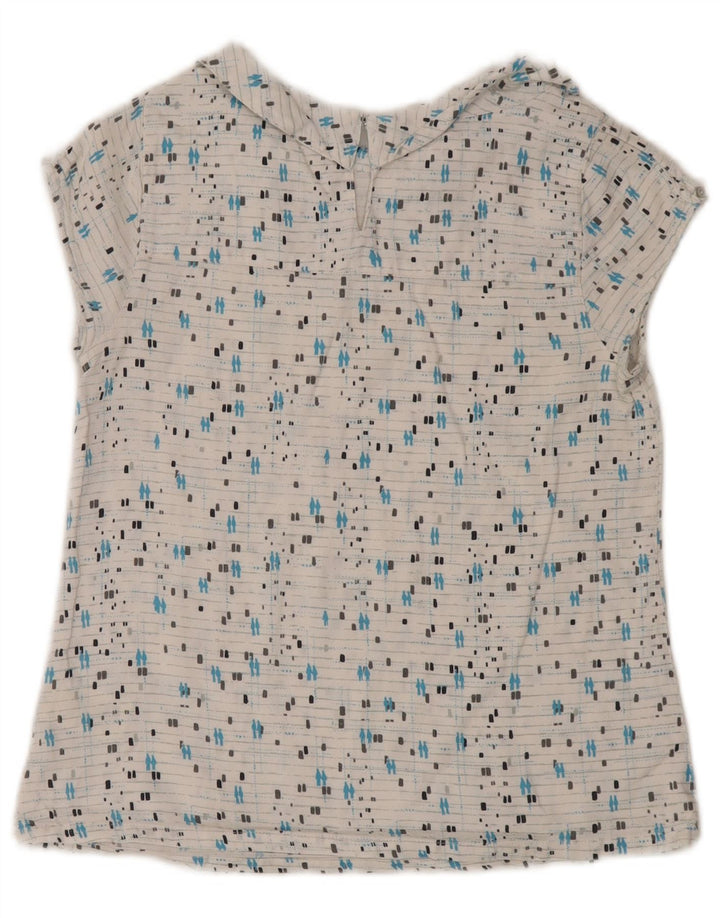 Blusa para mujer de White Stuff, talla 8, talla pequeña, de algodón geométrico