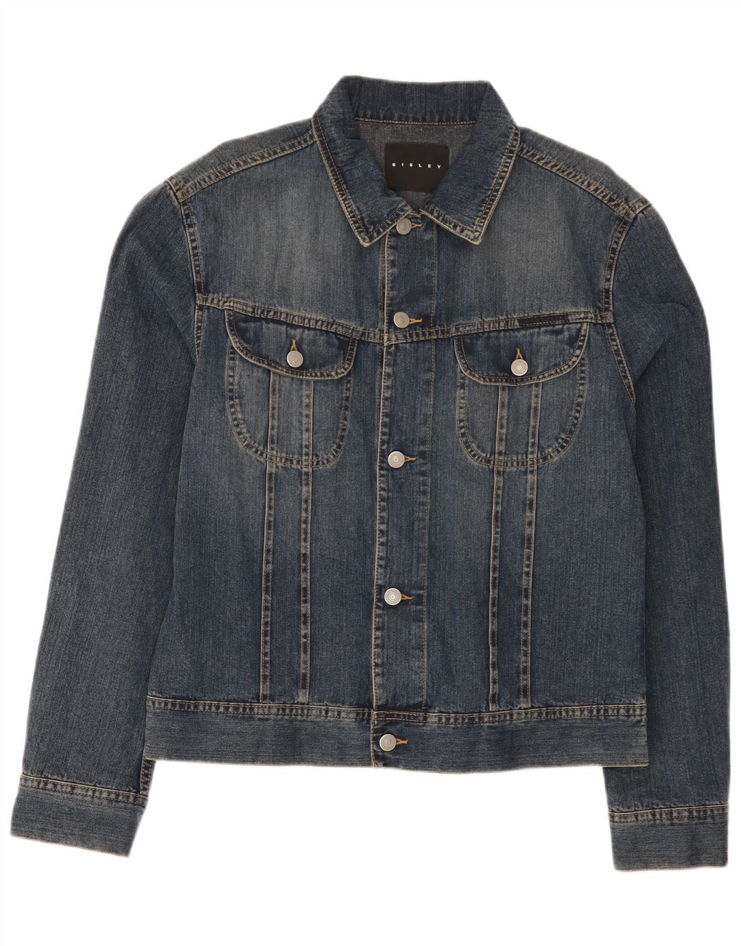 Sisley Chaqueta vaquera para hombre UK 40 Large Algodón azul