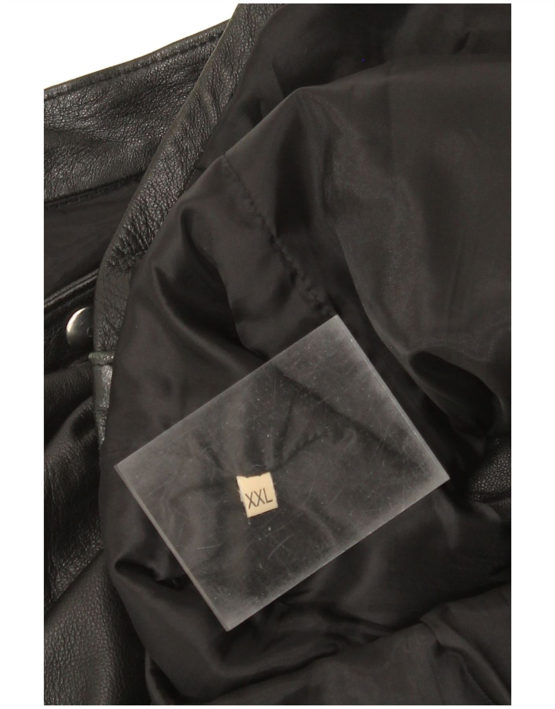 Vintage chaqueta de cuero para hombre Reino Unido 44 2XL negro