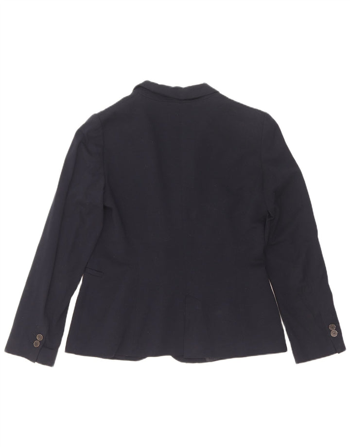 Zara Chaqueta Blazer De 1 Botón para Mujer UK 42 Azul Marino Mediano