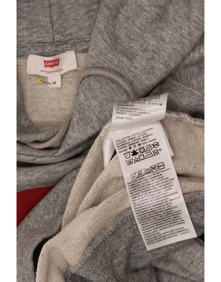 Levi's Hombre Sudadera Con Capucha Gráfica De Algodón Moteado Gris Medio