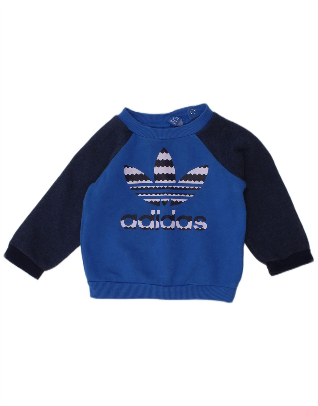 ADIDAS Sudadera gráfica para bebé niño 6-9 meses Azul Colorblock