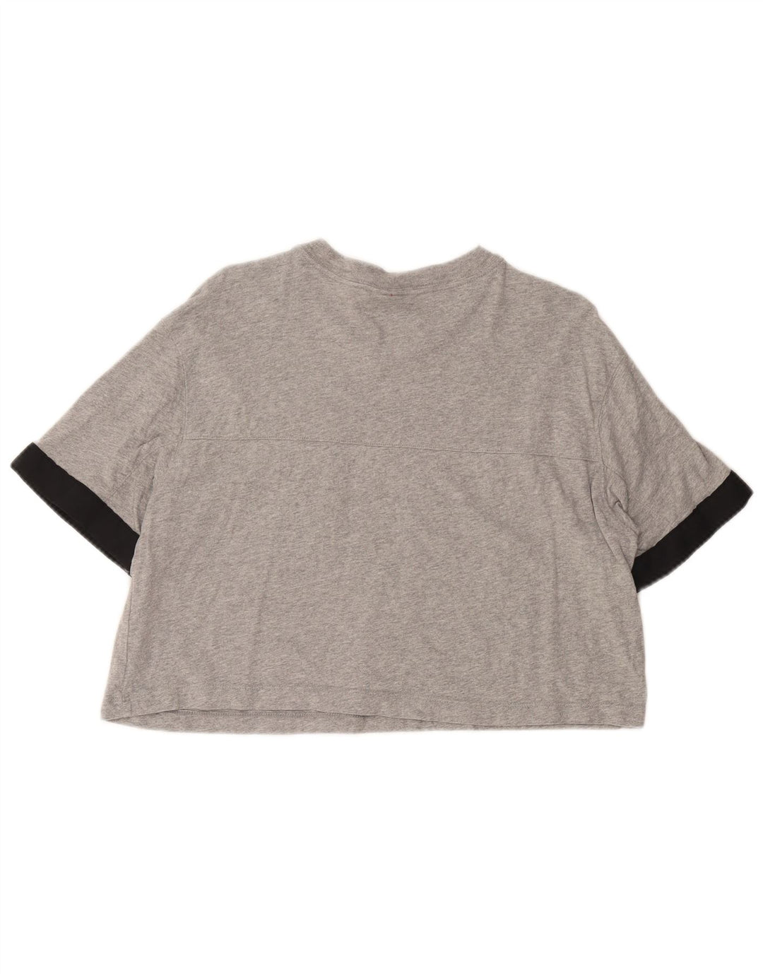 NIKE Camiseta corta con gráfico para mujer UK 40 Algodón con bloques de color gris medio