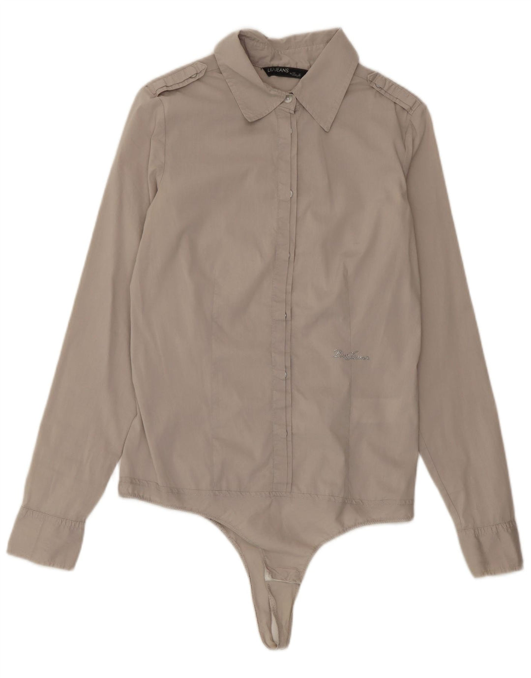 Body Liu Jo Mujer Manga Larga Shirt IT 42 Algodón Gris Medio