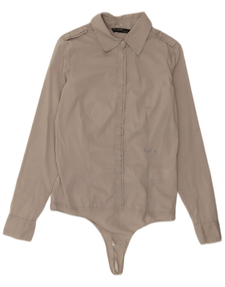 Body Liu Jo Mujer Manga Larga Shirt IT 42 Algodón Gris Medio