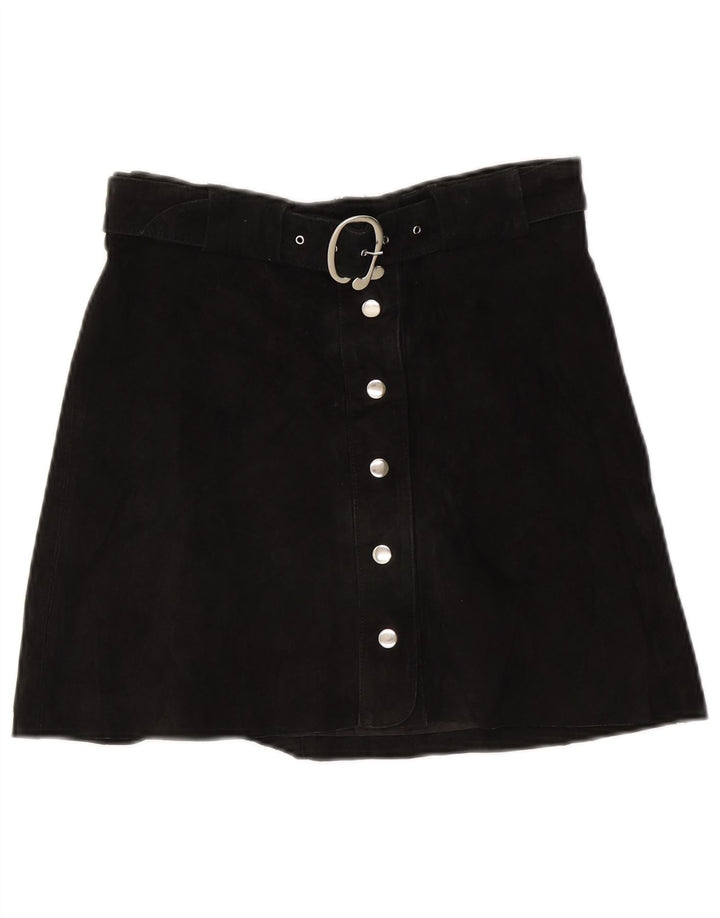 Zara Mujer Mini Falda Mediana W28 Negro