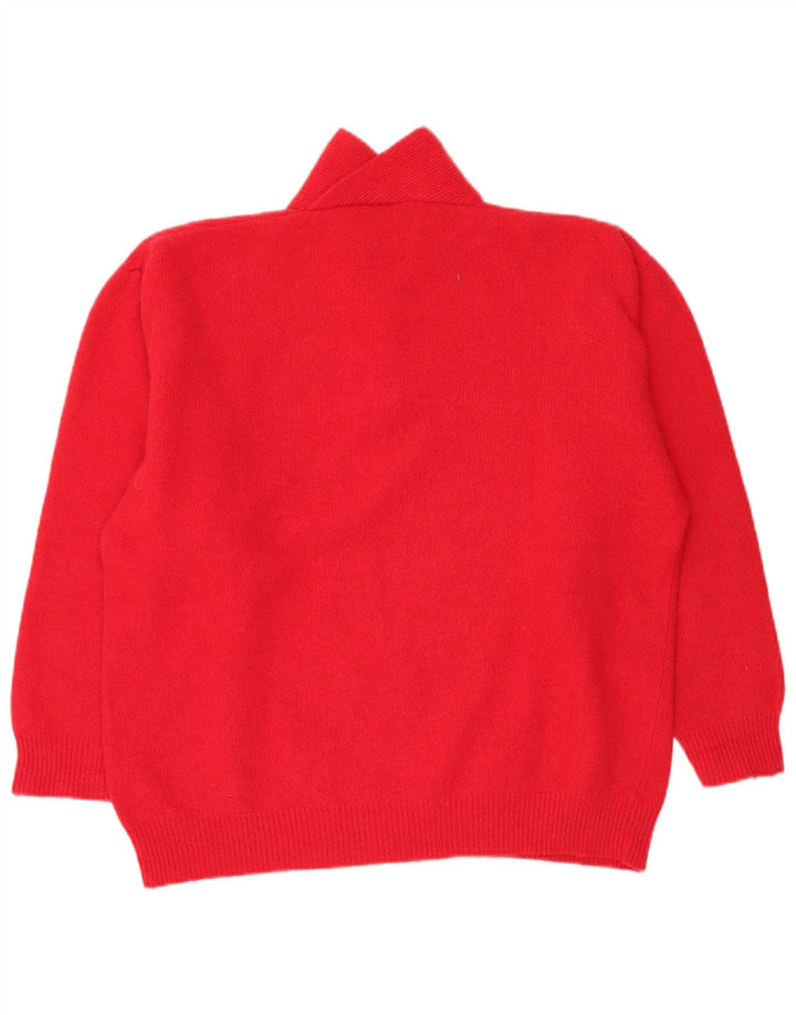 Jersey tipo jersey con cuello tipo polo para mujer de Public EU 44 XL Lana roja