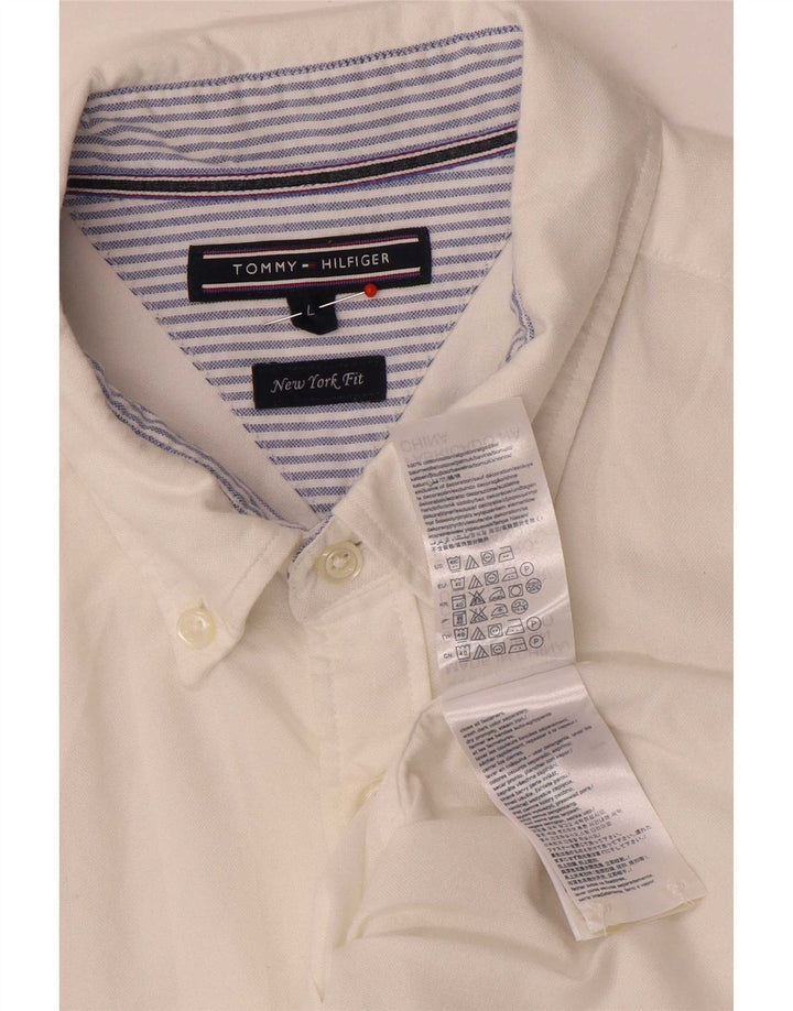Camisa Tommy Hilfiger Hombre Grande Algodón Blanco