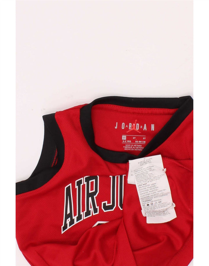 Camiseta sin mangas Jordan Graphic para niño 2-3 años Rojo Poliéster
