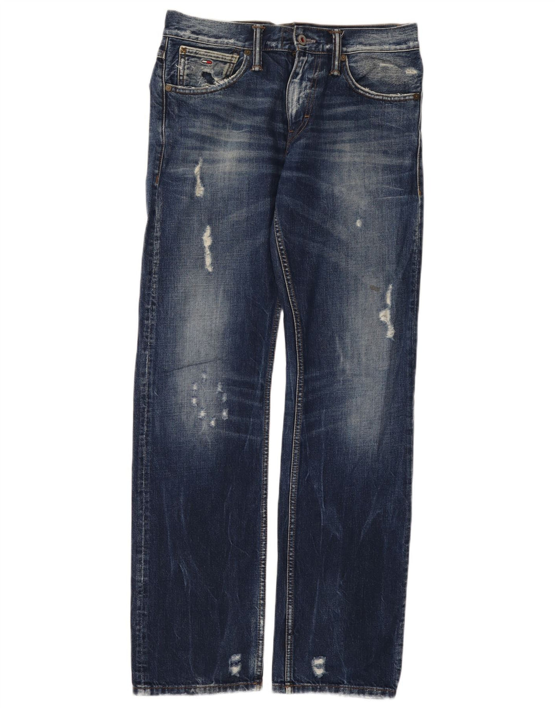 Tommy Hilfiger Vaqueros Rectos Regulares Desgastados Ryder para Mujer W29 L32 Azul