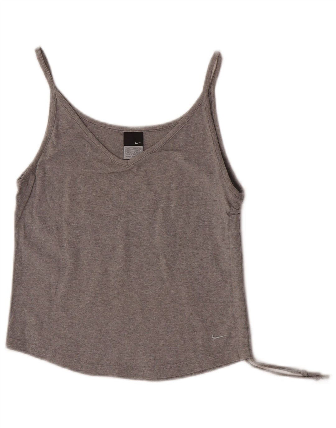 Nike Top corto de tirantes para mujer UK 14/16 Grande Gris