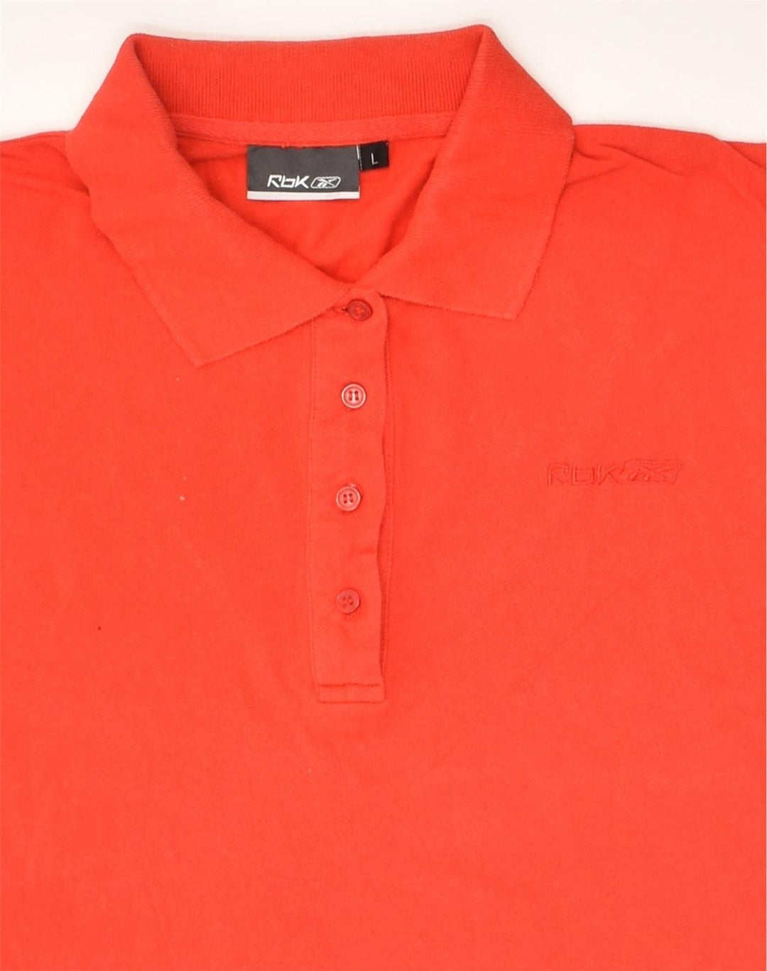 REEBOK Womens Polo Shirt UK 14 Large Red Cotton | Vintage Reebok | Thrift | Second-Hand Reebok | Used Clothing | Messina Hembry 