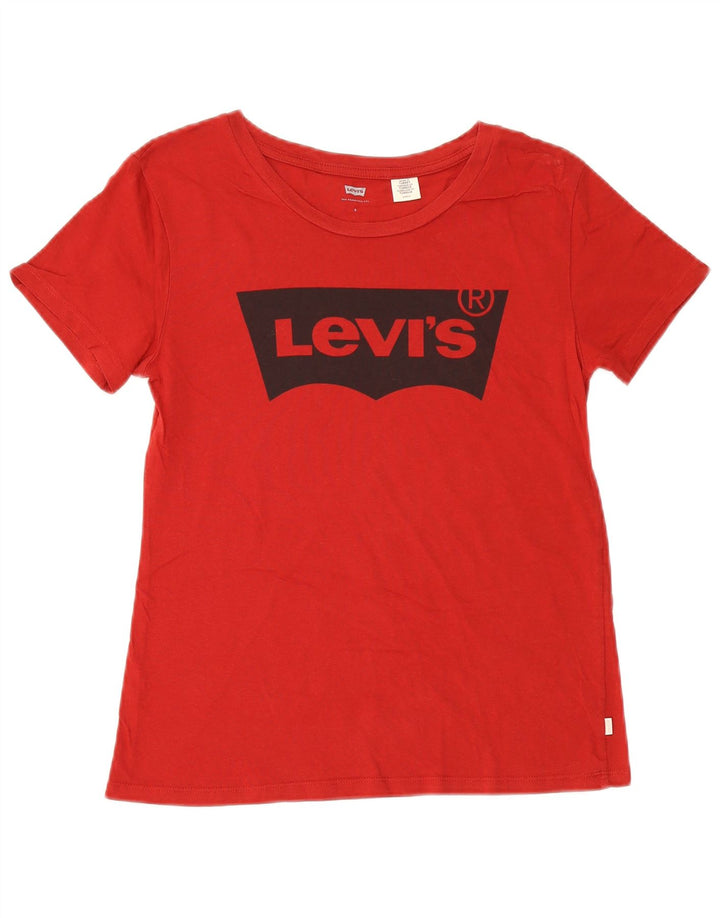 Levi's Camiseta gráfica para mujer Top UK 10 Small Red