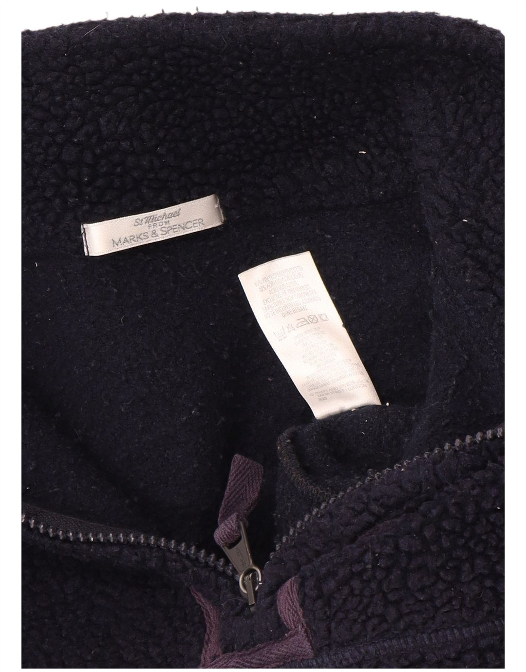 Marks & Spencer - Jersey de forro polar extragrande para mujer, talla 40, tamaño mediano, azul marino