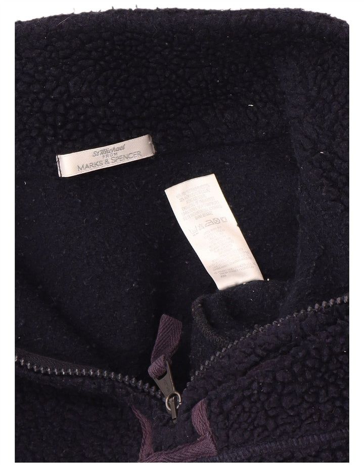 Marks & Spencer - Jersey de forro polar extragrande para mujer, talla 40, tamaño mediano, azul marino