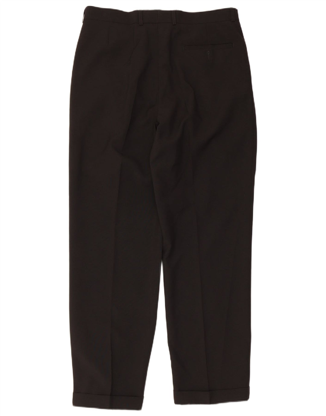 MARKS & SPENCER Pantalón de traje con pinzas para hombre W34 L31 Poliéster negro