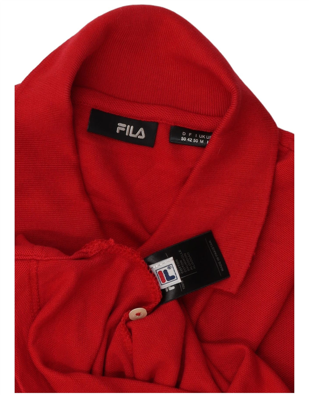 Polo Fila Hombre Algodón Rojo Medio