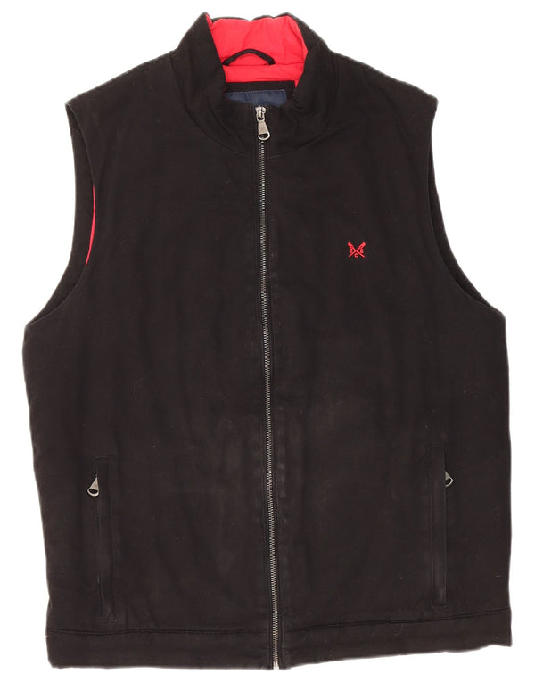 Crew Clothing Chaleco para hombre UK 38 Medium Negro Algodón
