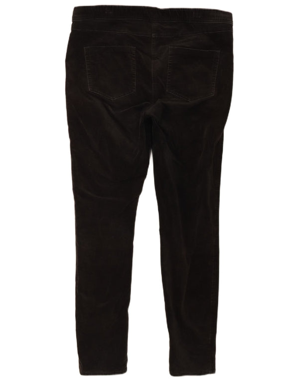 White Stuff Pantalones Casuales Ajustados de Terciopelo para Mujer UK 46 Large W36 L29 Negro