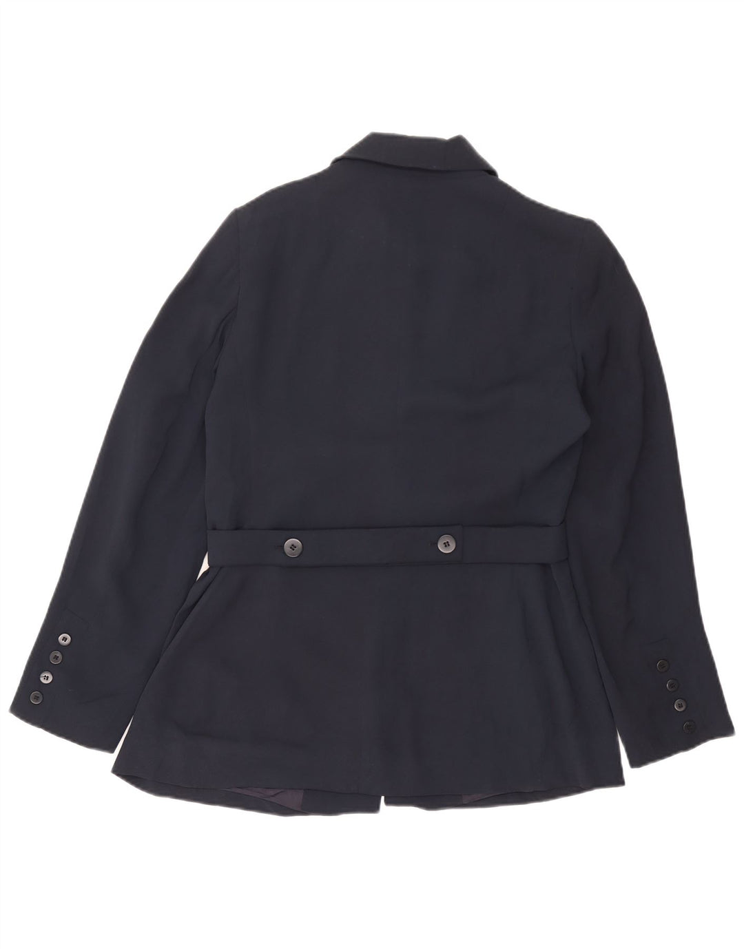 Zara Chaqueta Blazer De 5 Botones Para Mujer EU 42 Grande Rayón Azul Marino