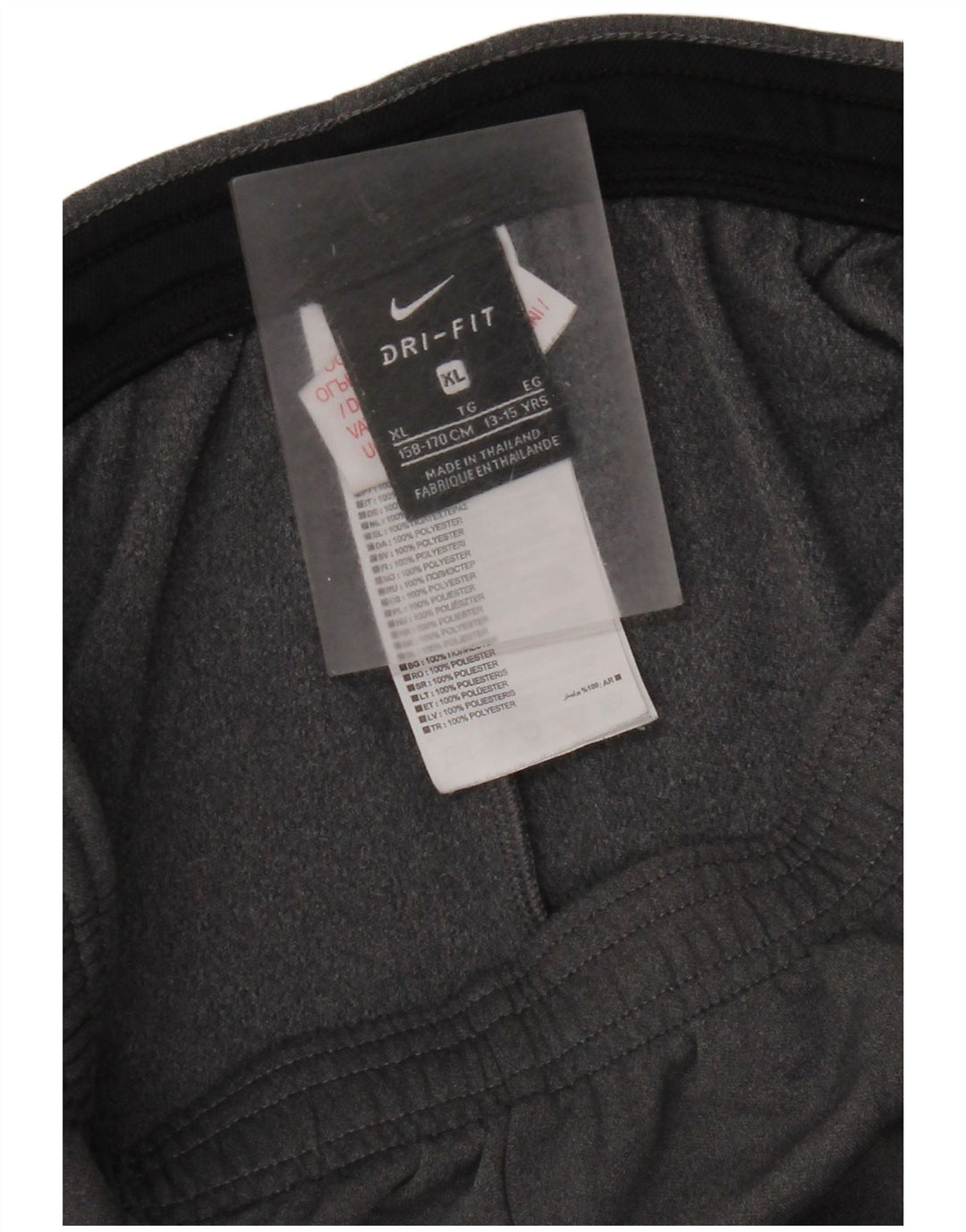 Nike Pantalones de chándal Dri Fit para niños 13-14 años XL Gris Colorblock