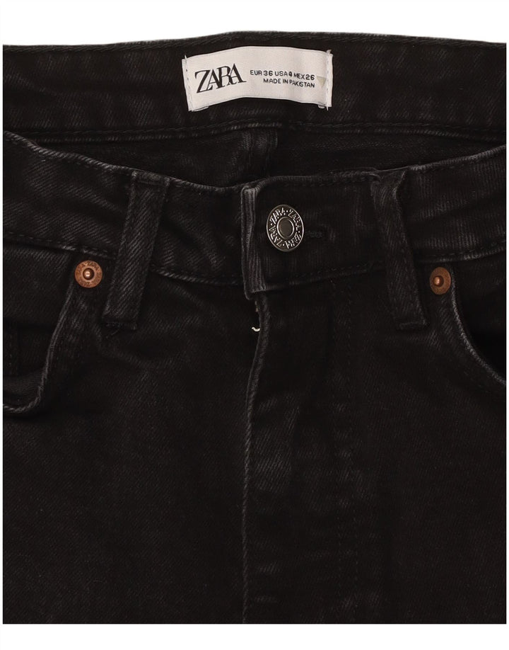 ZARA Vaqueros Bootcut Mujer EU 36 XS W26 L25 Negro