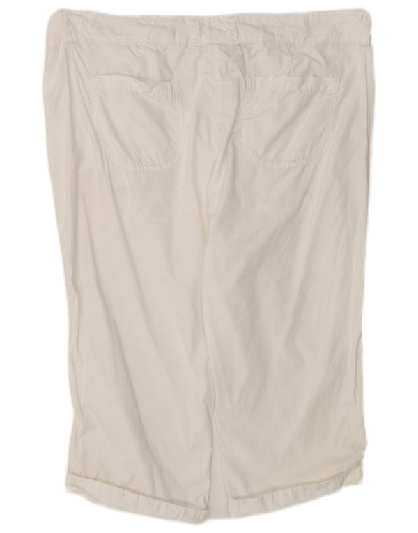 Marks & Spencer Bermudas de cintura alta para mujer UK 46 Large W38 Blanco