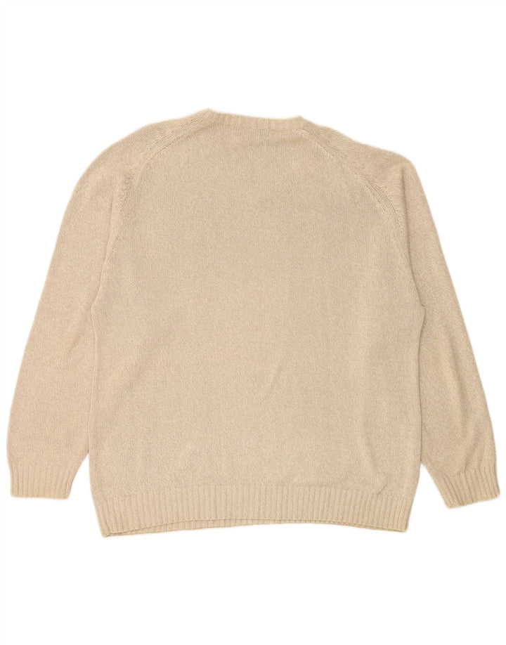 KAPPA Jersey con cuello en V para hombre, talla 2XL, algodón beige