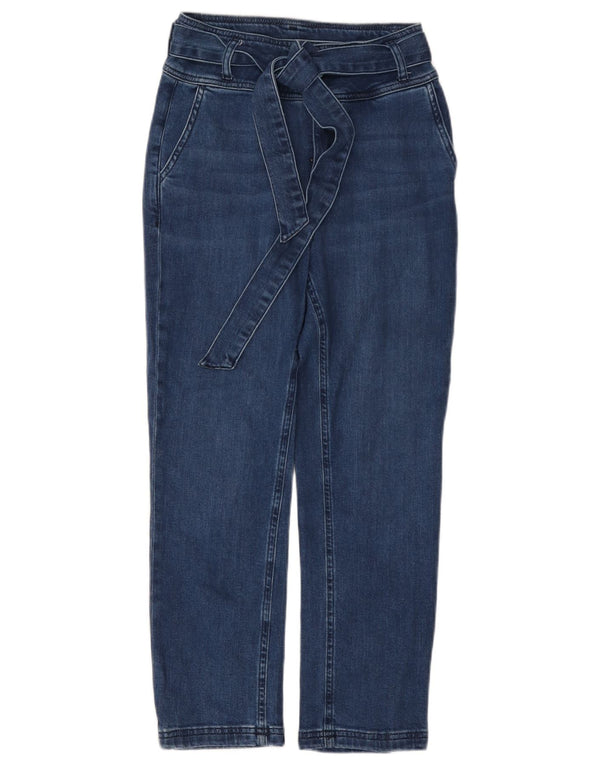 Vaqueros cónicos de cintura alta para mujer Boden UK 6 XS W26 L24 Algodón azul