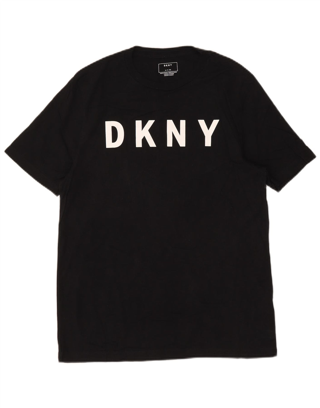 Dkny - Camiseta gráfica para hombre, talla pequeña, algodón negro