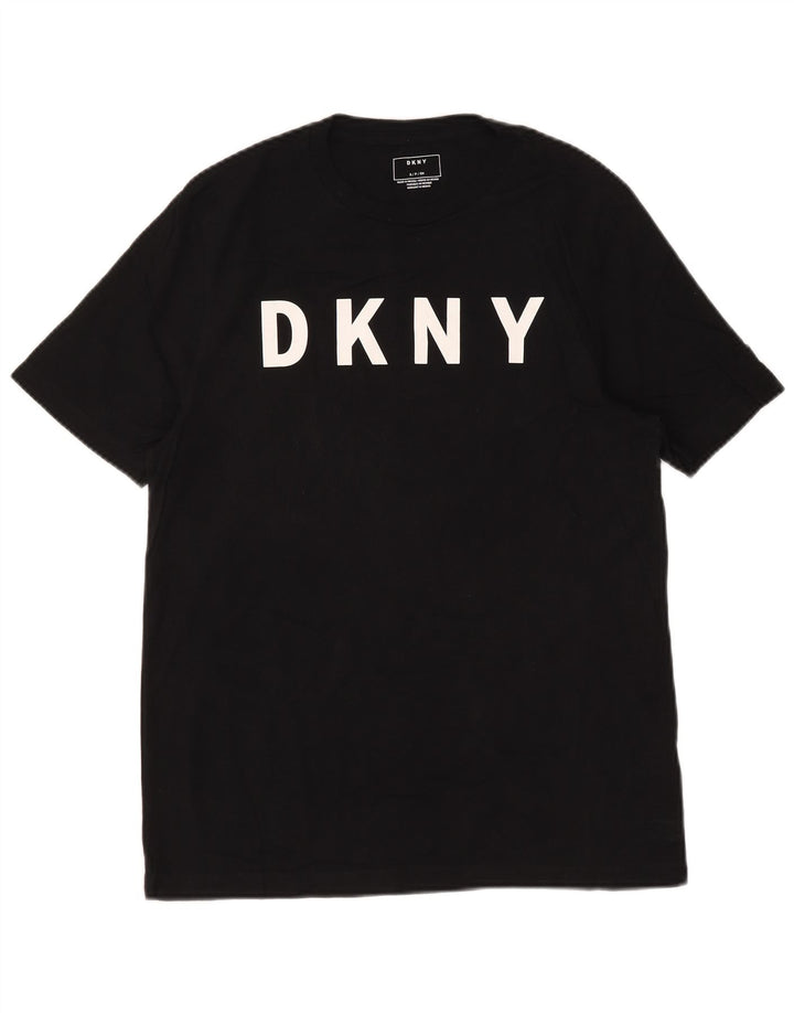 Dkny - Camiseta gráfica para hombre, talla pequeña, algodón negro